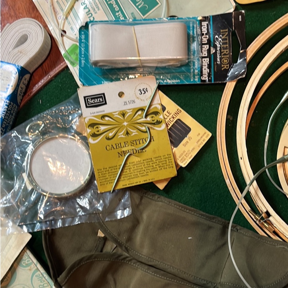 Vintage sewing and crochet items